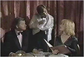 Sue orders 'Peasant...oops! No, *pheasant* under glass...'